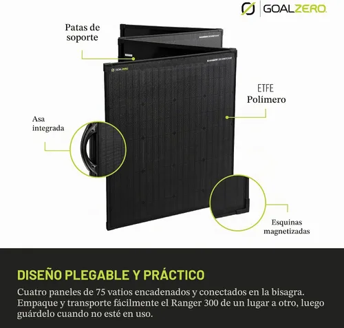 Vista 5 de Goal Zero Ranger 300 - Panel solar para maletín, 300 W, plegable, portátil