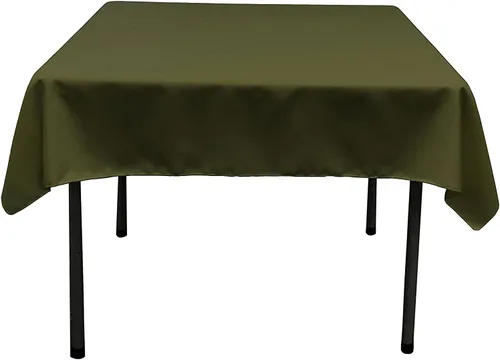 Vista 101 de LA Linen. Mantel cuadrado de popelina de poliéster