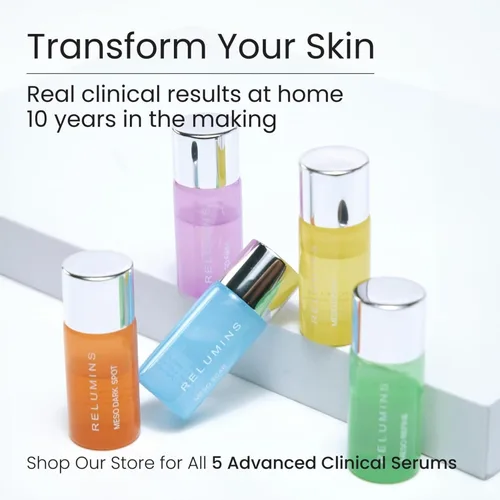 Vista 4 de Relumins Ultimate Skin Tightening Set - Paquete con 5 sueros Meso Firm, dispositivo RadiantWave y gel de absorción - Herramienta de masaje facial