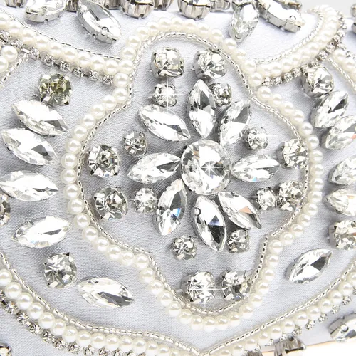 Vista 6 de Womens Sparkly Rhinestone Crystal Clutch Bag Glitter Sequin Bridal Purse Evening Handbag for Wedding Party Prom
