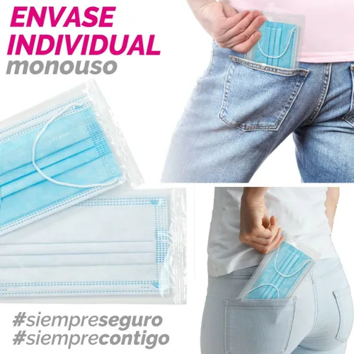Vista 9 de Caja de mascarillas higiénicas SensiKare 50 Piezas (12 Unidades)
