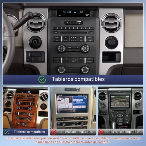 Vista 2 de Android 14 Estéreo de coche para Ford F150 2009-2014, Carplay inalámbrico Android Auto QLED 1280 * 800P pantalla táctil doble DIN receptor IPS, WiFi