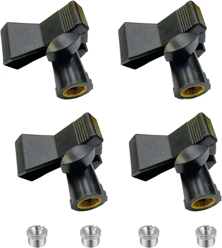 Vista 2 de Clip de micrófono con perilla ajustable, adaptador de 5/8" a 3/8