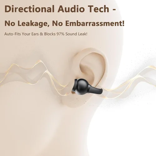 Vista 3 de Auriculares inalámbricos 2026, Bluetooth 6.0, diseño de clip de oreja abierta para un uso cómodo y seguro, duración de la batería de 50 horas