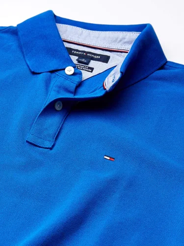 Vista 2 de Tommy Hilfiger Men's Short Sleeve Cotton Pique Polo Shirt in Regular Fit