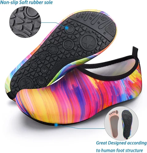 Vista 2 de Homitem Zapatos de agua para hombre y mujer zapatos de playa descalzo zapatos de piscina de secado rápido calcetines de yoga acuáticos para mujeres