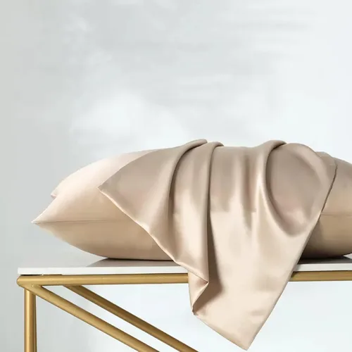 Vista 3 de Funda de almohada de seda real para cabello y piel, fabricada en Estados Unidos, 22 fundas de almohada de seda Momme Mulberry anti acné, lavable a
