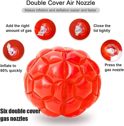 Vista 2 de XBEN - Pelotas inflables de 36 pulgadas, paquete de 2 unidades, pelota de hámster humano de PVC resistente al desgarro para niños y adultos