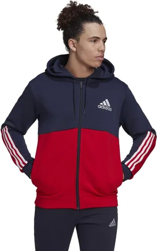Vista 3 de adidas Sudadera con capucha Essentials Colorblock con cremallera completa para hombre