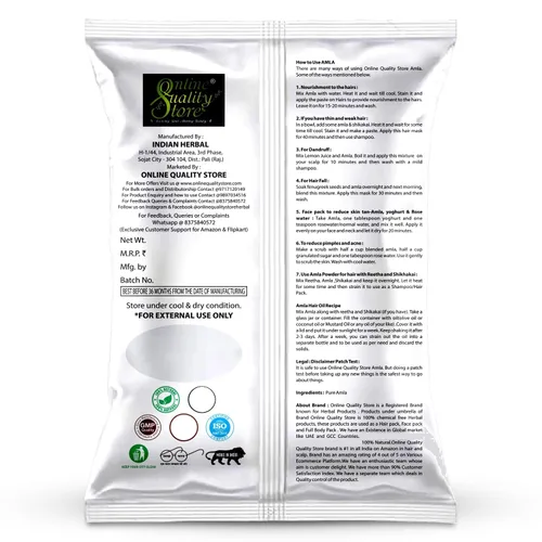 Vista 7 de Online Quality Store Reetha Amla Shikakai (forma cruda) Combo Pack, 10.58 oz (Paquete de 3)