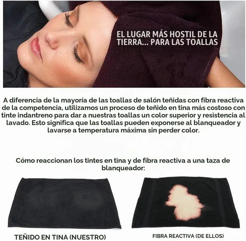 Vista 5 de Arkwright Toallas de salón a prueba de blanqueador, paquete de 12, altamente absorbentes, 100% algodón, toalla facial de spa de secado rápido