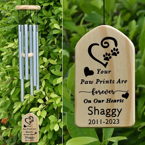 Vista 16 de Jocidea - Campanillas de viento personalizadas para gatos en memoria de gato, regalo por pérdida de gato, regalo de condolencia de mascota, regalo