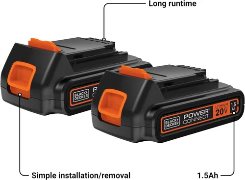 Vista 10 de BLACK+DECKER LBXR20-OPE2 Batería de 20 voltios de ion de litio, inalámbrica, 2