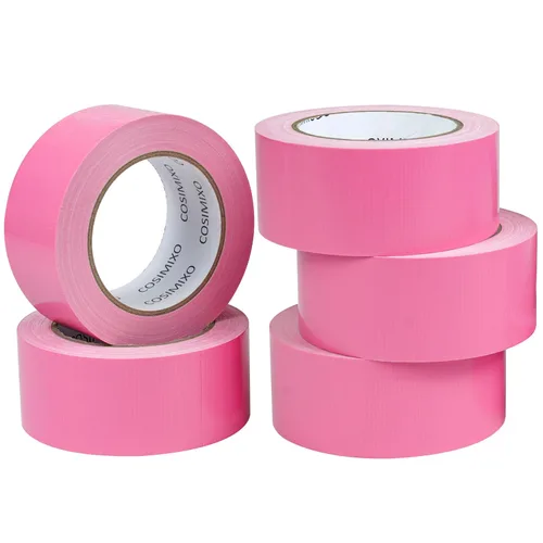 Vista 10 de COSIMIXO Paquete de 5 Cintas Adhesivas de Conducto Negras de Uso Pesado, 2 pulgadas x 30 yardas, fuerte, flexible, sin residuos, para todo clima