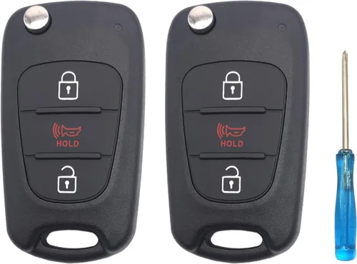 Vista 7 de Funda de Llavero de Repuesto Plegable Abatible Compatible con Kia Soul Rio 2012-2014 Carcasa de Llavero de Entrada sin Llave