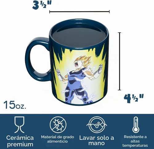 Vista 6 de Fundom Super Saiyan Vegeta Saiyan Pride - Taza de café de cerámica de 16 onzas