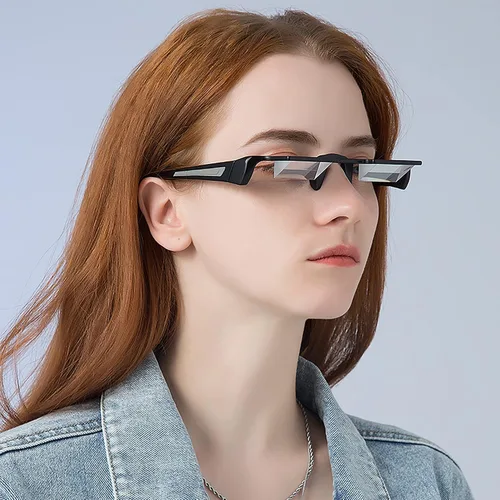 Vista 4 de Gafas perezosas que se colocan con prisma de luz con ángulo de 90°, relajantes para el cuello, para acostarse, leer y ver
