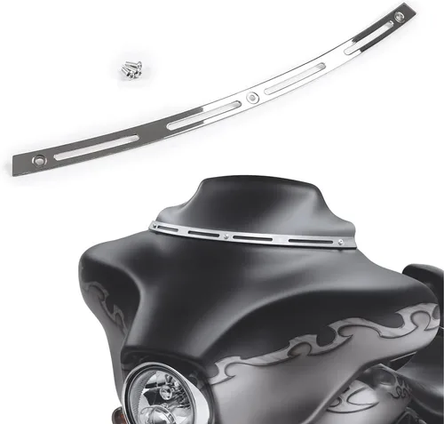 Vista 18 de Parabrisas negro de 4.5" para motocicleta, compatible con Harley Davidson Touring Street Glide Electra Glide FLHT FLHTCU Ultra Classic Glide FLHX