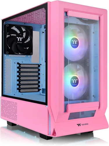 Vista 13 de Thermaltake Ceres 350 MX/Hydrangea Blue/Mid Tower/CT140 ARGB Fan*2/CT140 Fan*1/Panel frontal Mesh & TG/Conector oculto MB/CA-1Z3-00MFWN-00 Azul