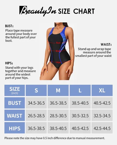 Vista 6 de beautyin Trajes de baño deportivos de una pieza para mujer, con control de abdomen, adelgazantes, trajes de baño deportivos