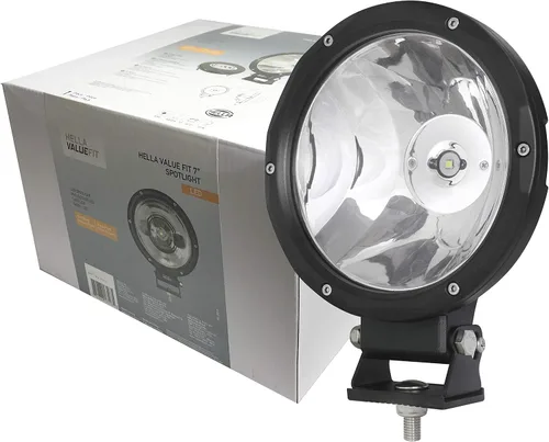 Vista 5 de Hella 357200001 ValueFit - Luz de haz de conducción de 7 pulgadas, color negro y plateado