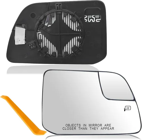 Vista 7 de Espejo lateral del conductor de repuesto para Ford Edge MKX 2011 2012 2013 2014, retrovisor lateral izquierdo de cristal, con placa de respaldo