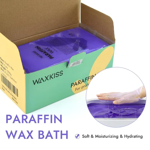 Vista 3 de 6 paquetes de repuestos de cera de parafina de aroma de lavanda, cera de parafina para manos y pies, hidratante para manos y pies, 6 unidades GK1
