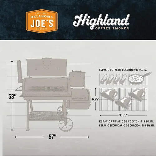 Vista 3 de Oklahoma Joe's Highland Offset Smoker - 1520203