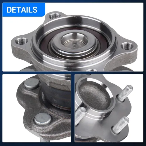 Vista 7 de Autoround 512201 Conjunto de cubo y rodamiento de rueda trasera compatible con Nissan Altima 2002-2006/Maxima/2004-2008 Quest 5 Lug W/ABS 2004-2008