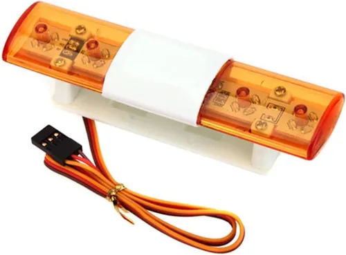 Vista 20 de 2 luces LED ultra brillantes de policía, lámpara estroboscópica de flash giratorio, 5 modos para 1/8 1/10 1/14 RC coche extinción de incendios