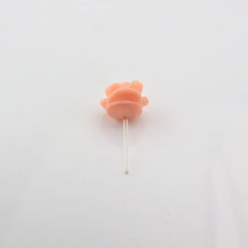 Vista 2 de Pendientes de poste de plástico hipoalergénico con forma de rosa de 0.354 in, orejas sensibles al metal