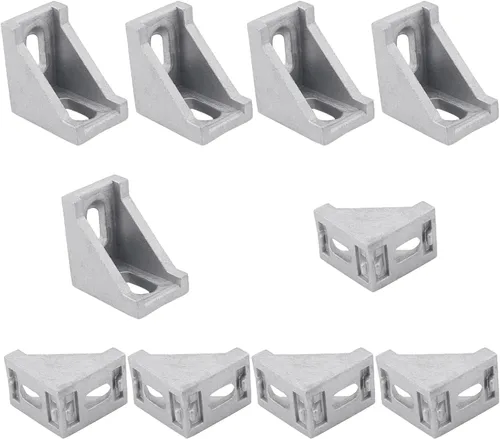 Vista 11 de MroMax Soporte de ángulo interior de aleación de aluminio, soporte de junta interior adecuado para perfil de extrusión de aluminio serie 2020, 10