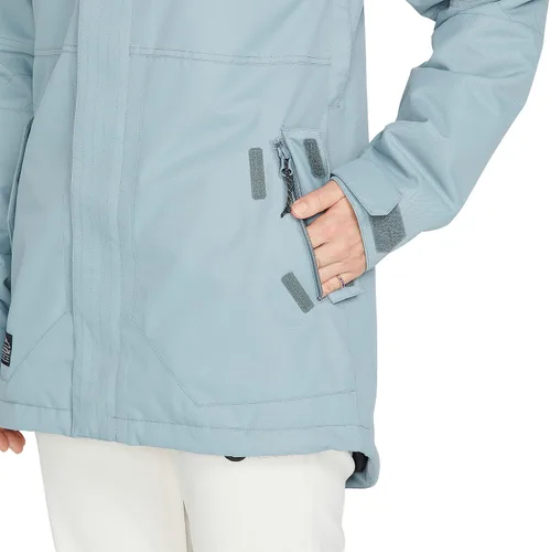 Vista 10 de Volcom Fawn - Chaqueta con capucha para mujer con aislamiento para snowboard y esquí Violeta Violet Ice
