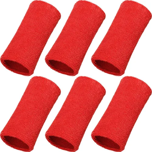Vista 5 de WILLBOND Bandas de sudor de muñeca de 6 pulgadas para hombres y mujeres, elásticas, atléticas, largas, absorbentes, para baloncesto, tenis, correr