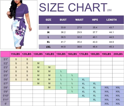 Vista 6 de Nhicdns Vestidos ajustados para mujer, vestido de tubo de trabajo, vestido de fiesta de té, vestido de estampado floral, vestido de cóctel