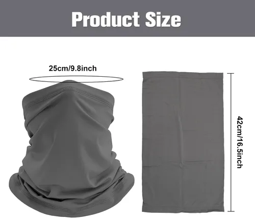 Vista 3 de Bufanda transpirable para el cuello, máscara facial para hombres y mujeres, senderismo, ciclismo, deportes, pesca, protección solar UV bandana