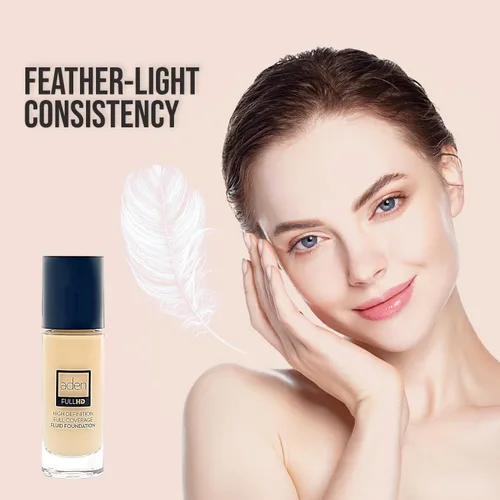 Vista 7 de aden Maquillaje de base fluida con tecnología nano, 0.7 fl oz, adaptación de color, impermeable, cobertura completa, alta definición, larga