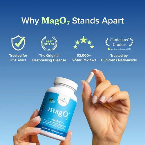 Vista 4 de nbpure MagO7 - Limpieza y desintoxicación natural de colon - Alivio ocasional del estreñimiento, suavizante de heces y apoyo de hinchazón