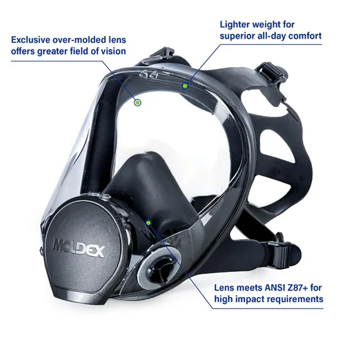Vista 7 de Moldex 9003 Respirador reutilizable de cara completa, tamaño grande