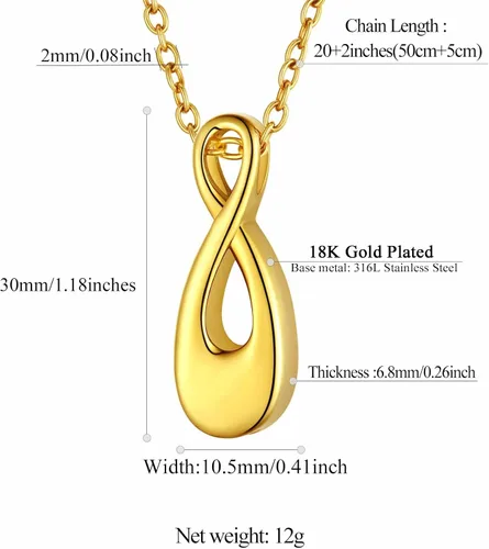 Vista 71 de FindChic Collares personalizados con urna para cenizas, barra vertical, gato, luna, reloj de arena, garra de perro, acero inoxidable, chapado en oro