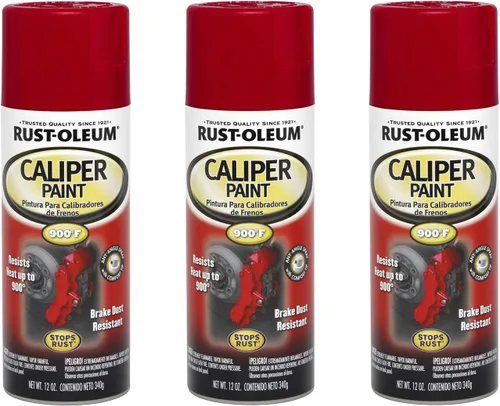 Vista 4 de Rust-Oleum 251591 Pintura en aerosol para calibradores, 12 oz, rojo
