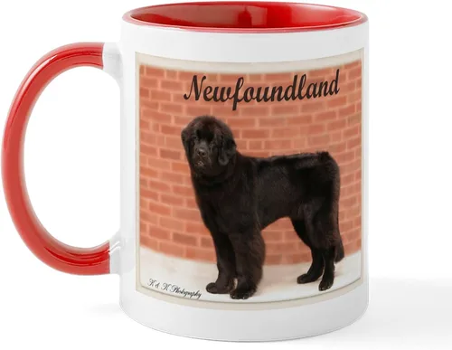 Vista 47 de CafePress Newfoundland Dog Drool Zone Taza de café de cerámica de 11 oz (11.0 fl oz)
