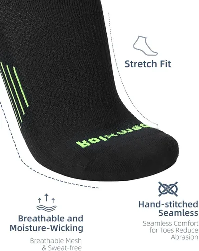 Vista 4 de Rolxmed Calcetines tobilleros deportivos de moda invisibles para entrenamiento, correr, ejercicio, rutina, mujeres y hombres (2 pares)