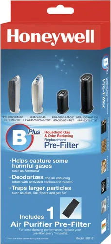 Vista 2 de Honeywell Filtro purificador de aire HRF-B1, paquete de 1 – Filtro de aire de alérgenos aerotransportados para el polvo, incendios forestales/humo