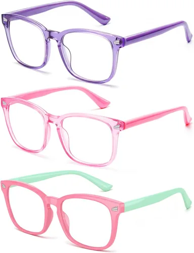 Vista 14 de Gafas de luz azul para niños antirreflejos y filtro UV 3 Pack Mix Color-2 (Edad 6-9)