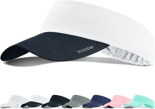 Vista 8 de Sukeen Visera solar elástica refrescante para mujeres y hombres con Negro