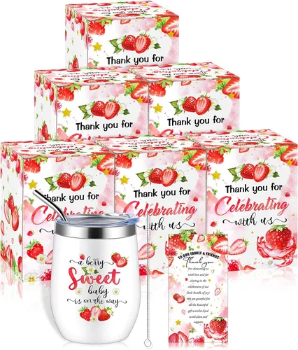 Vista 14 de Hoolerry Juego de 6 tazas para baby shower, vaso de acero inoxidable de 12