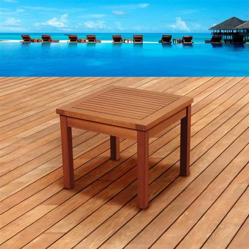 Vista 2 de Amazonia International Home - Mesa auxiliar para patio, color marrón