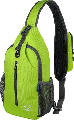Vista 49 de Waterfly - Mochila cruzada tipo bandolera para viajes y caminatas, bolsa de pecho, Gris, talla única
