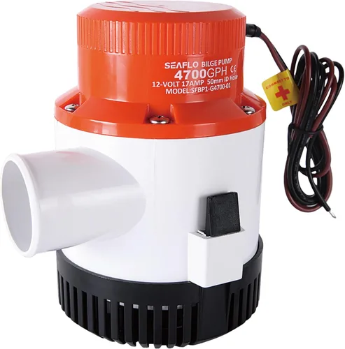 Vista 12 de SEAFLO Bomba de sentina automática serie 06 – 12 V CC, 750 GPH, interruptor de flotador integrado, totalmente sumergible, construcción duradera